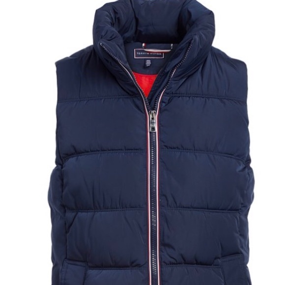 Tommy Hilfiger Navy Puffer Vest - Picture 2 of 8